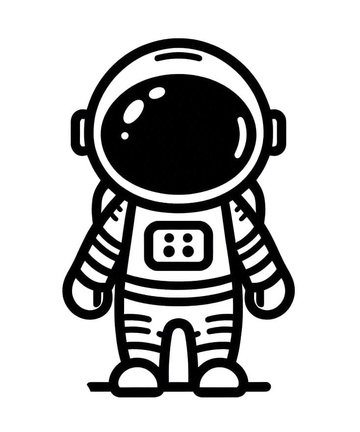 Fise de colorat cu Imagine gratuită cu astronaut