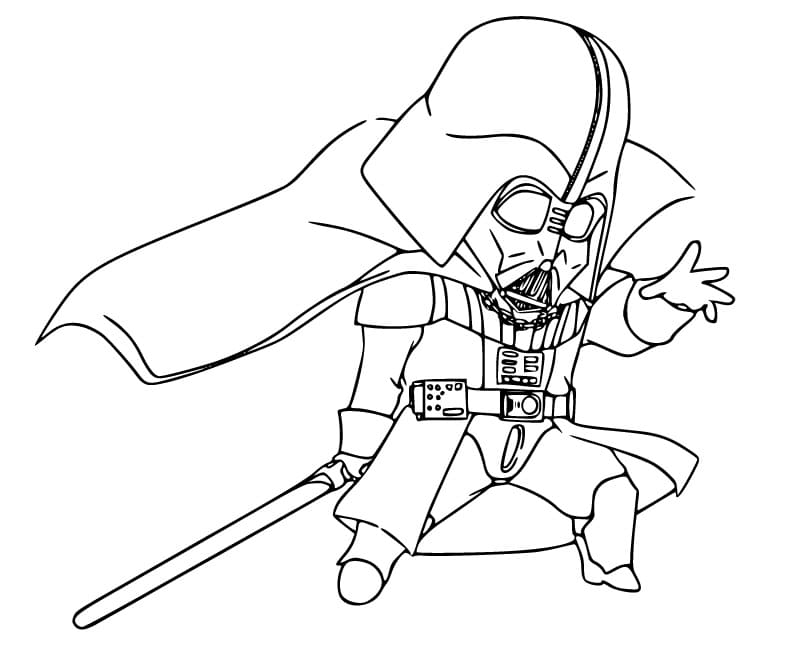 Fise de colorat cu Imagine imprimabilă Darth Vader