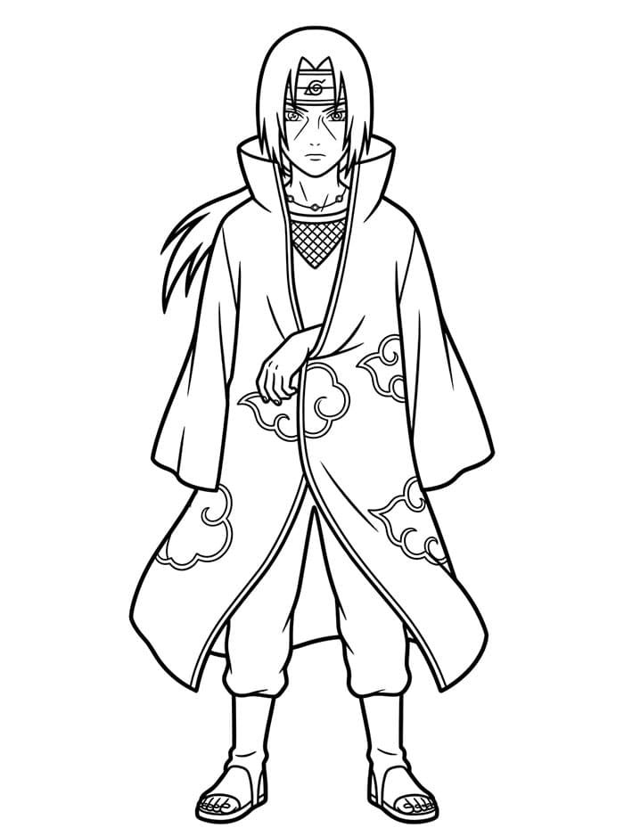 Fise de colorat cu Itachi cool