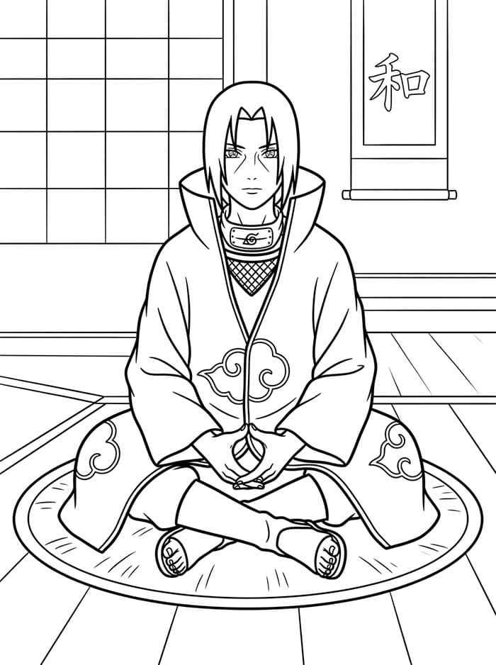 Fise de colorat cu Itachi gratis