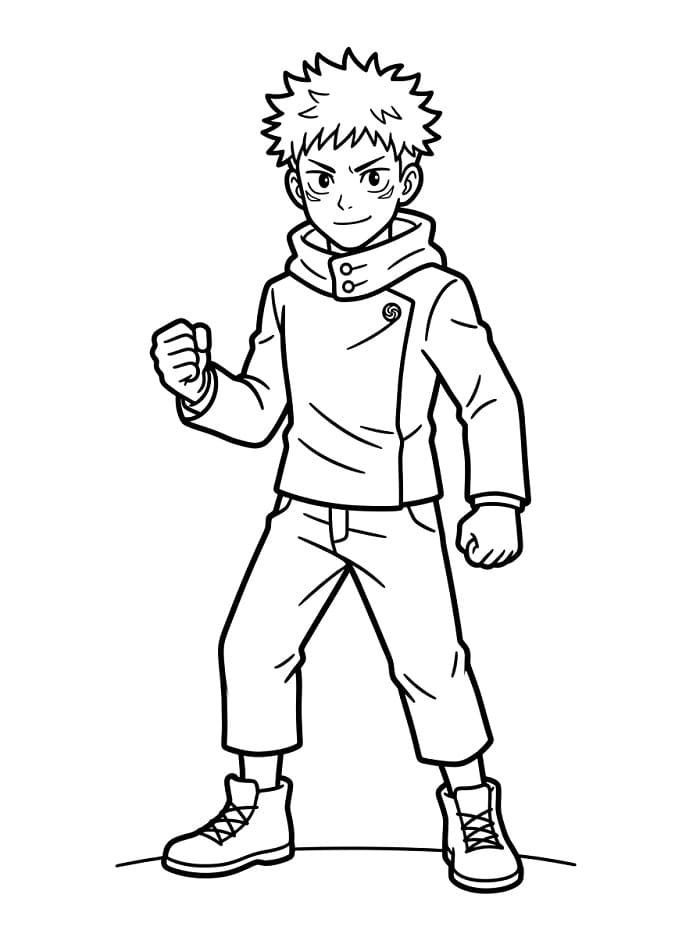 Fise de colorat cu Jujutsu Kaisen cool