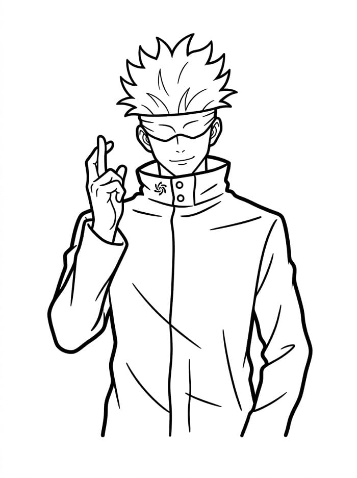 Fise de colorat cu Jujutsu Kaisen imprimabil gratuit