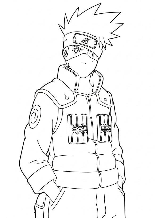 Fise de colorat cu Kakashi gratuit