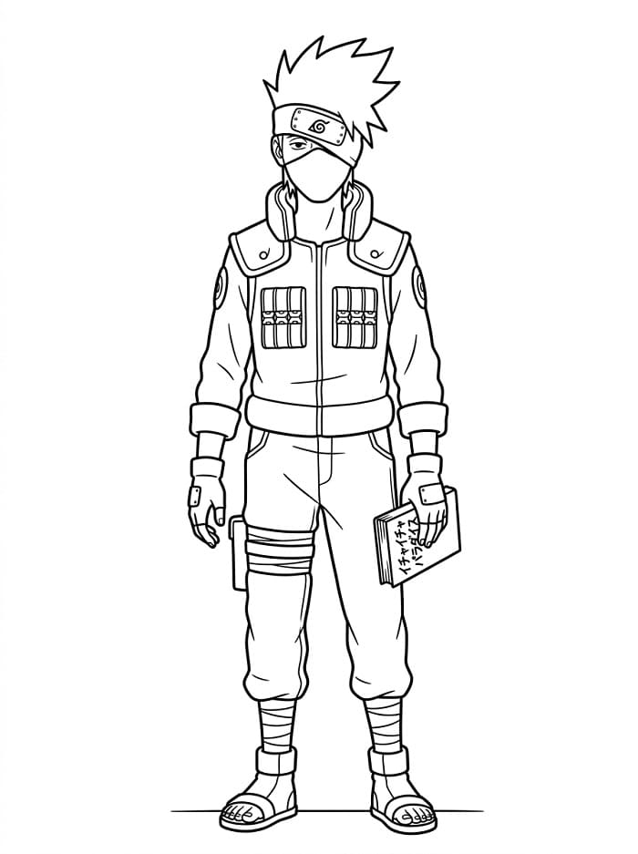 Planse de colorat cu Kakashi Hatake