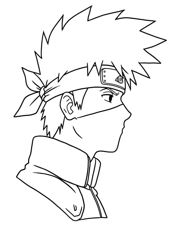 Fise de colorat cu Kakashi imprimabil gratuit