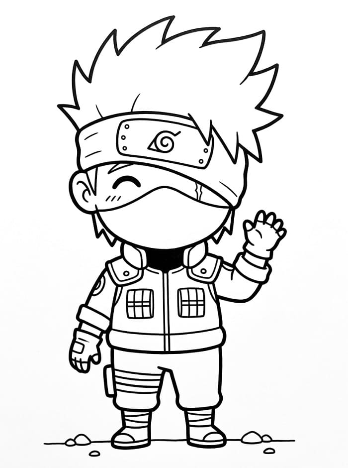 Fise de colorat cu Kakashi imprimabil