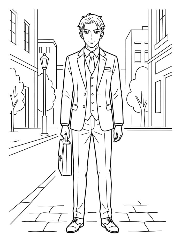 Fise de colorat cu Spy x Family din anime