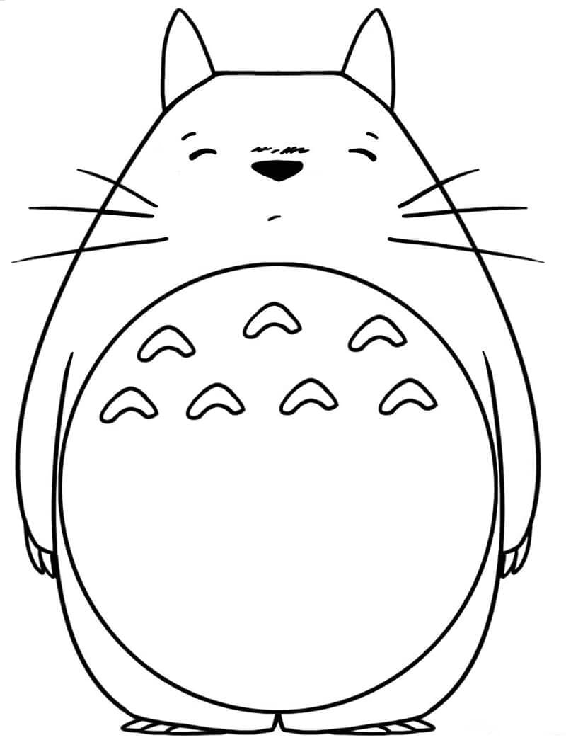Fise de colorat cu Totoro de tipărit