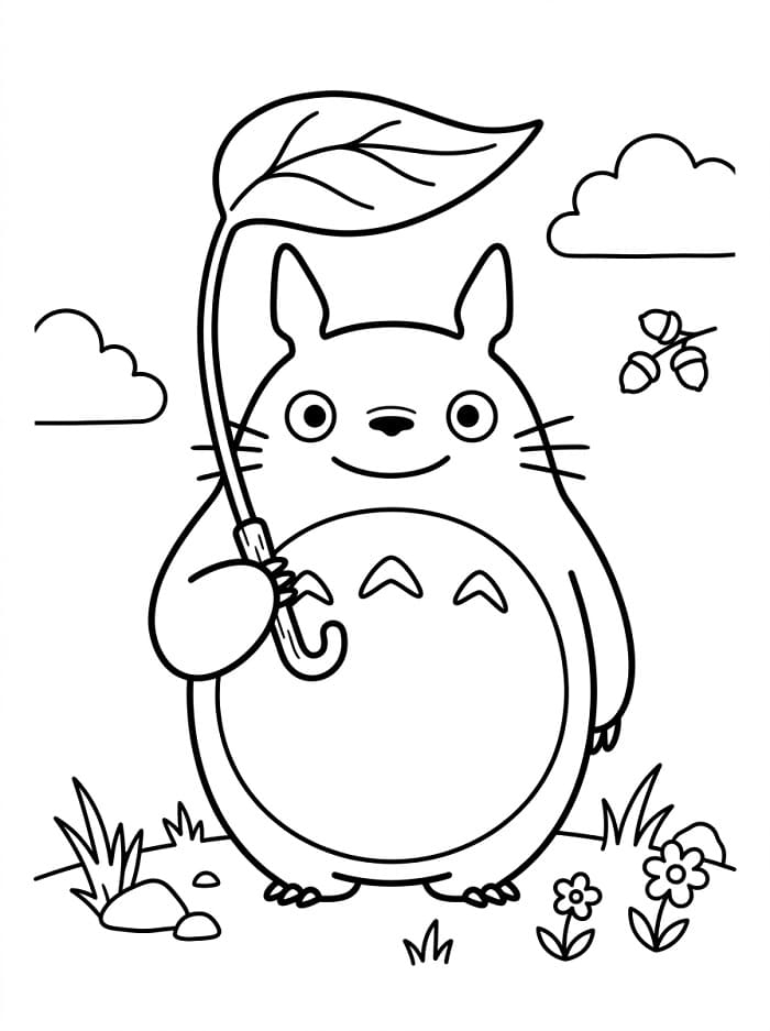 Fise de colorat cu Totoro desen animat