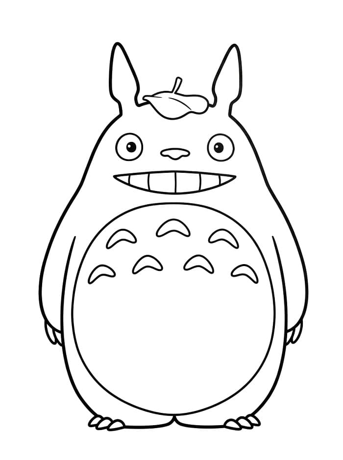 Fise de colorat cu Totoro foarte drăguț