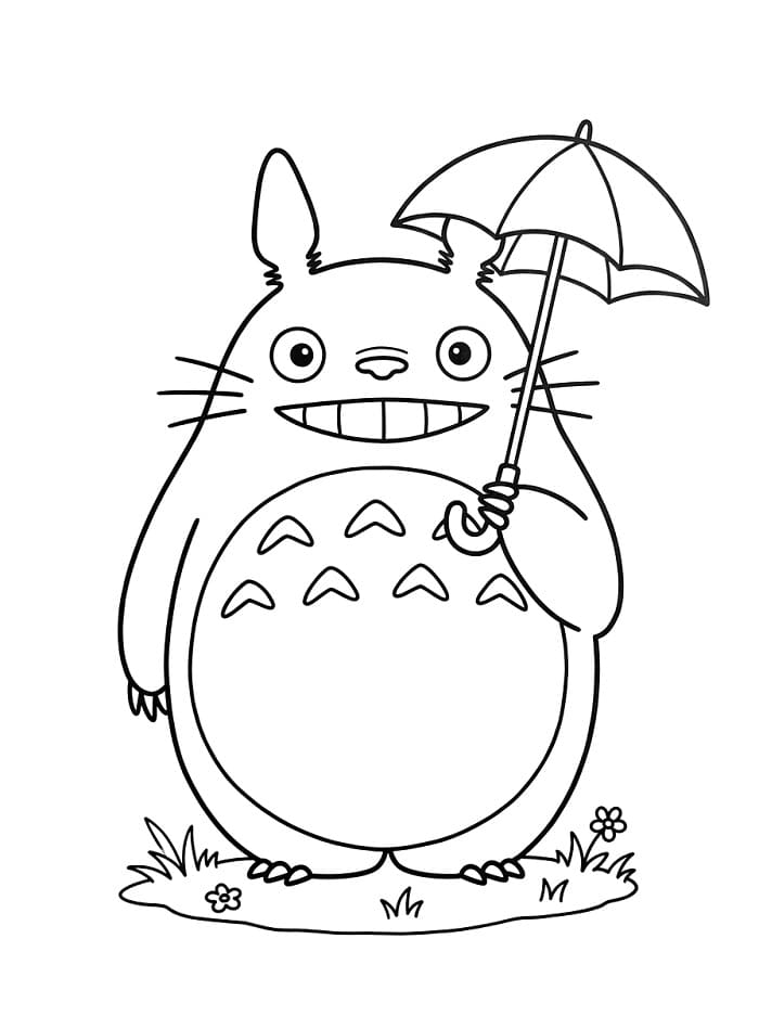 Planse de colorat cu Totoro