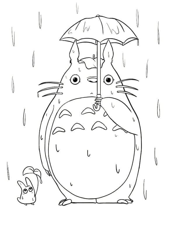 Fise de colorat cu Totoro gratis