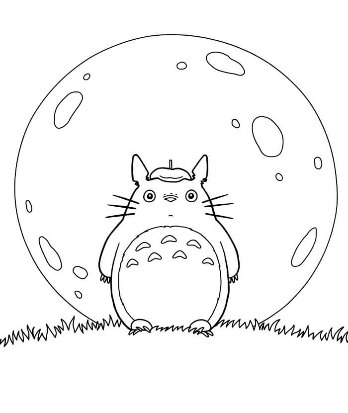 Fise de colorat cu Totoro gratuit de tipărit