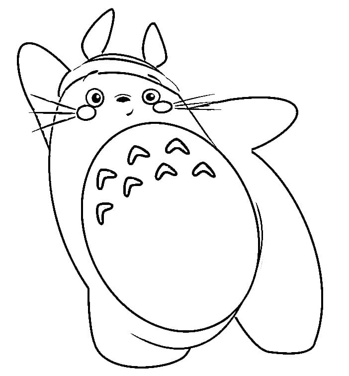 Fise de colorat cu Totoro gratuit pentru copii