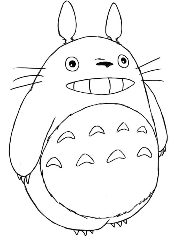 Fise de colorat cu Totoro imprimabil gratis