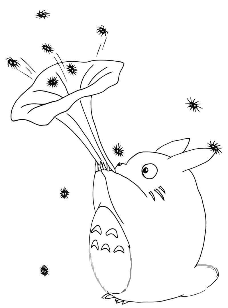 Fise de colorat cu Totoro imprimabil