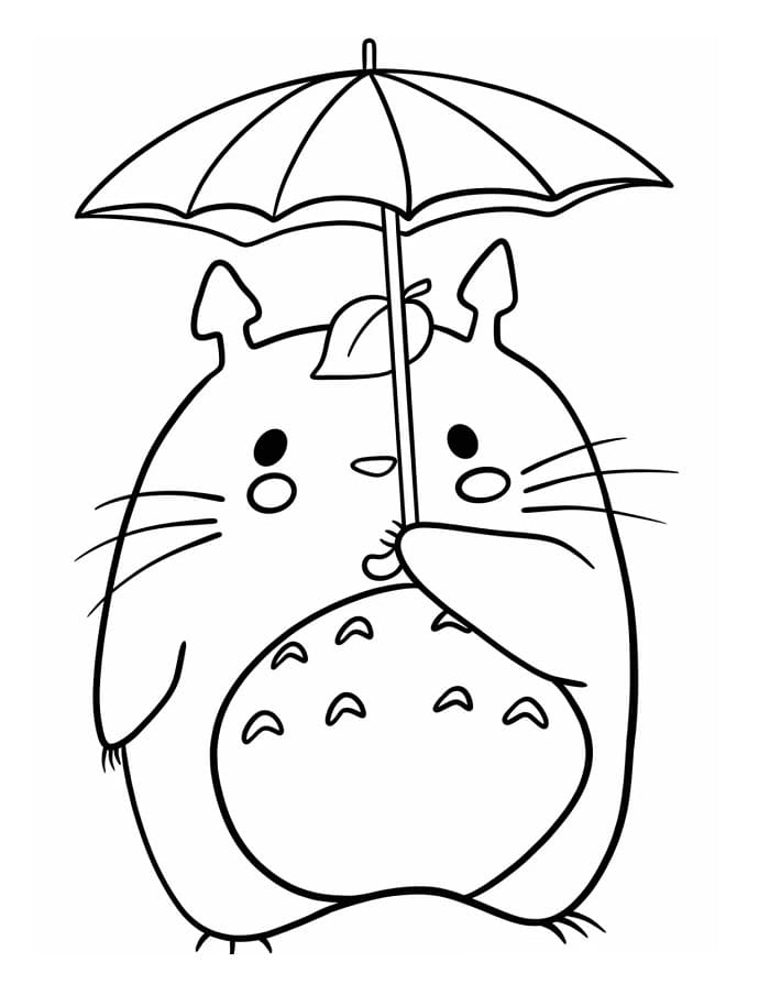 Fise de colorat cu Totoro pentru copii