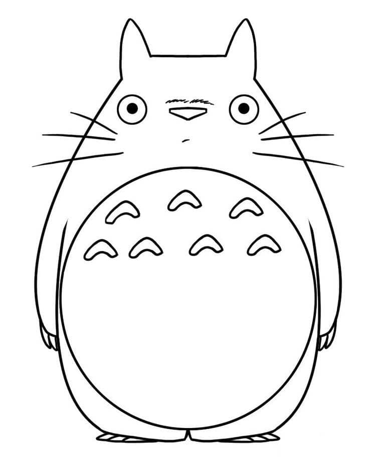 Fise de colorat cu Totoro pentru imprimare