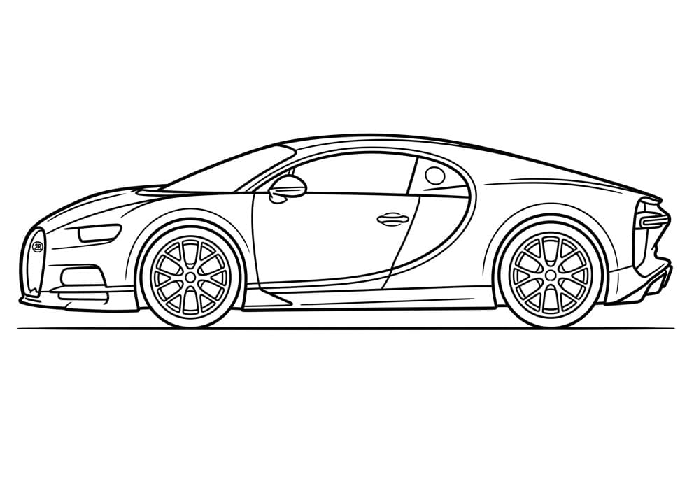 Fise de Colorat cu Bugatti gratis