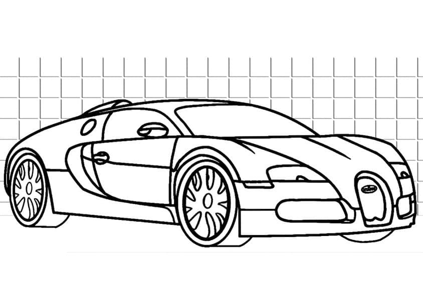 Fise de Colorat cu Bugatti gratuit de imprimat