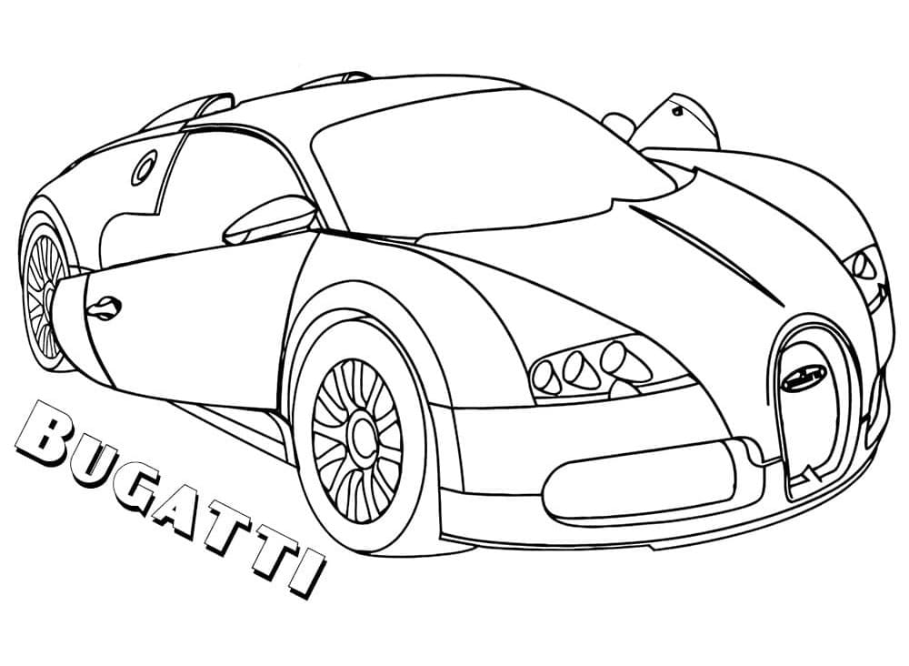 Fise de Colorat cu Bugatti gratuit pentru cei mici