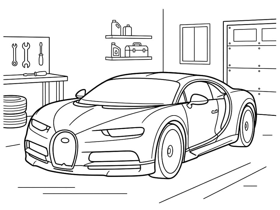 Fise de Colorat cu Bugatti obișnuit