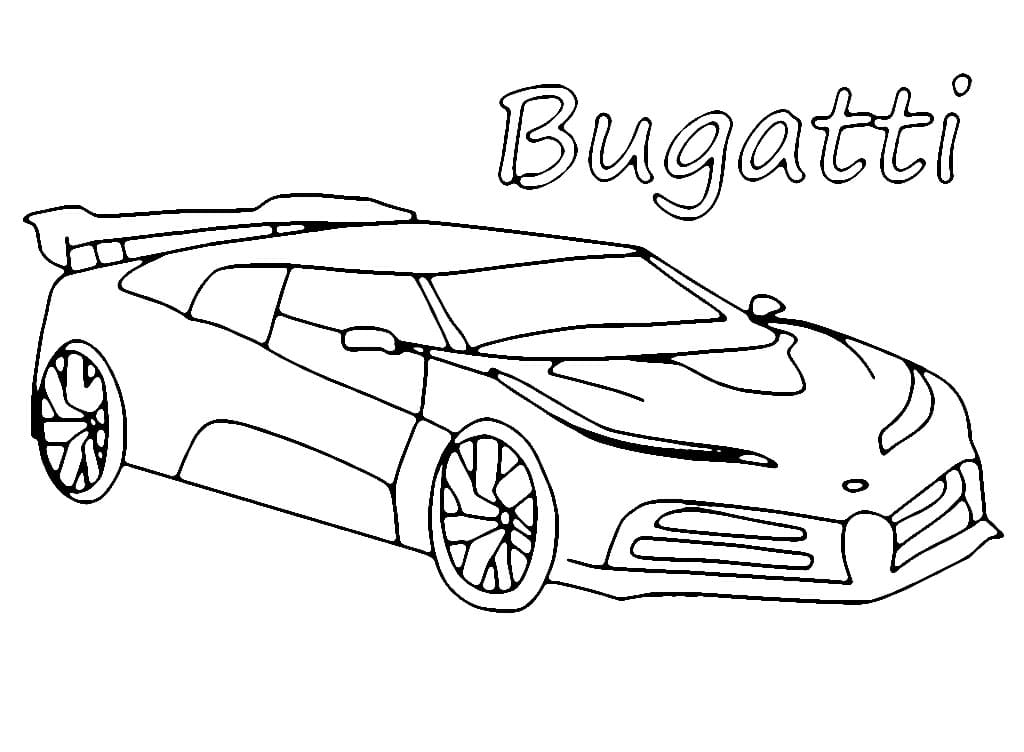 Fise de Colorat cu Bugatti pentru copii