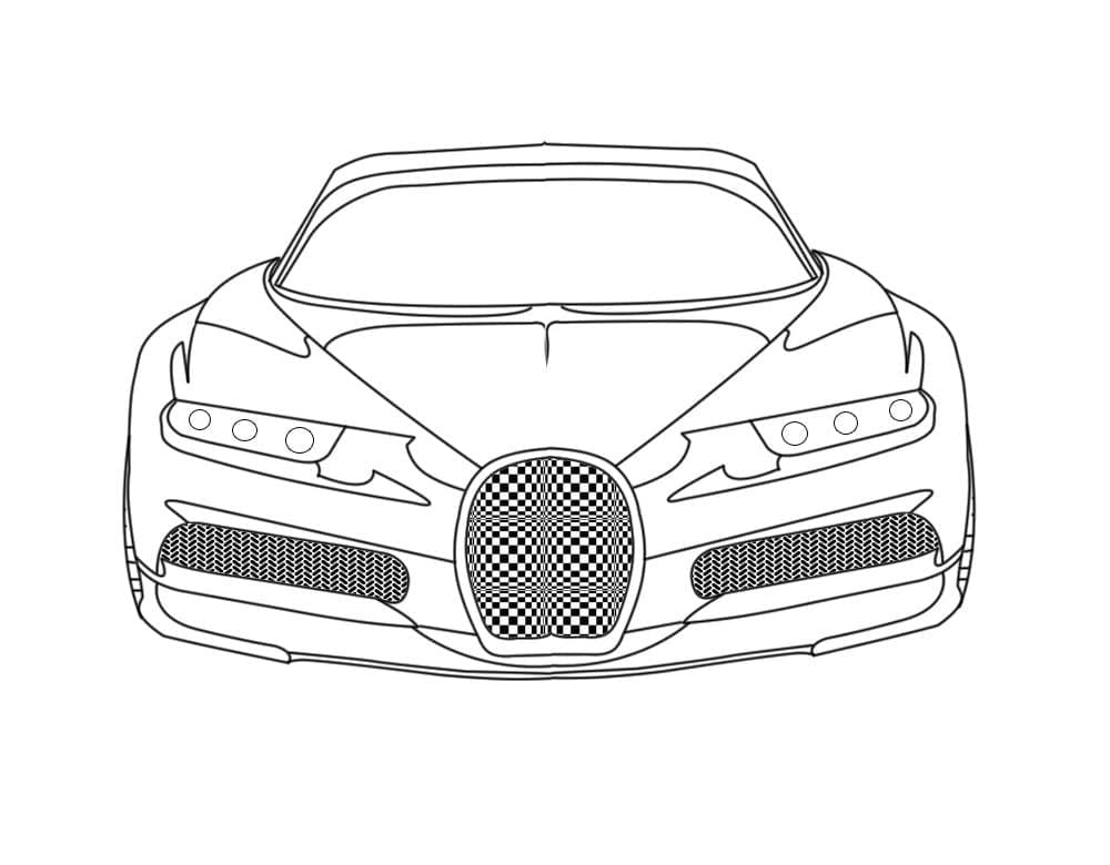 Fise de Colorat cu Bugatti pentru imprimare