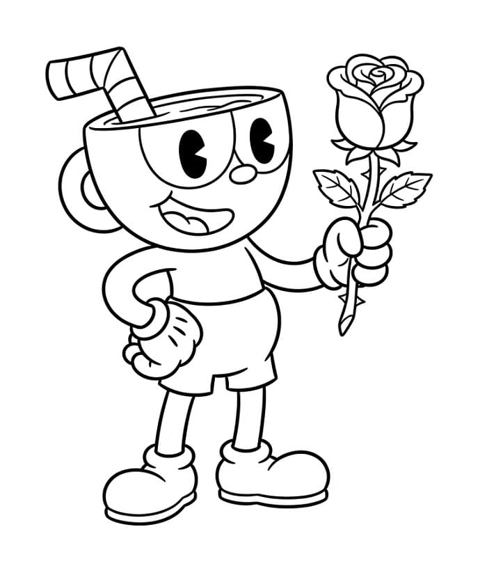 Planse de colorat cu Cuphead