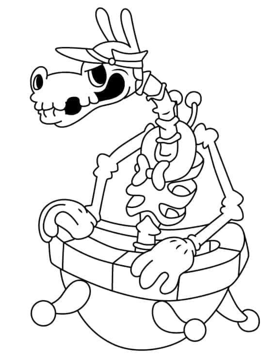 Fise de colorat cu Cuphead gratuit imprimabil