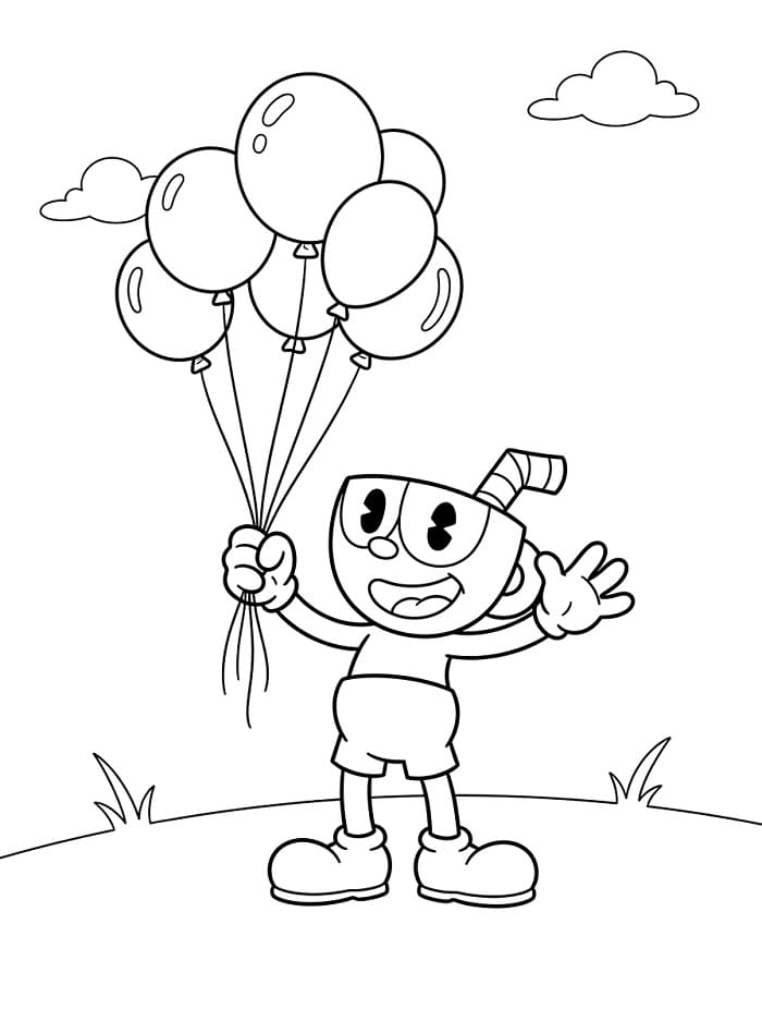 Fise de colorat cu Cuphead gratuit