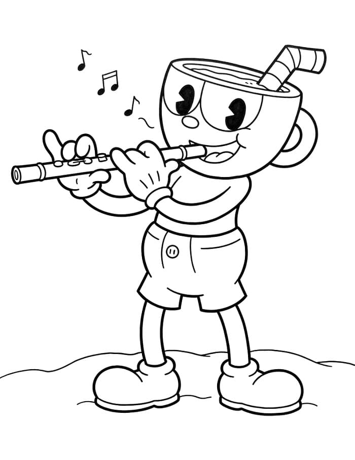 Fise de colorat cu Cuphead uimitor