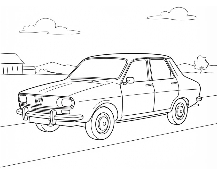 Fise de colorat cu Dacia gratis