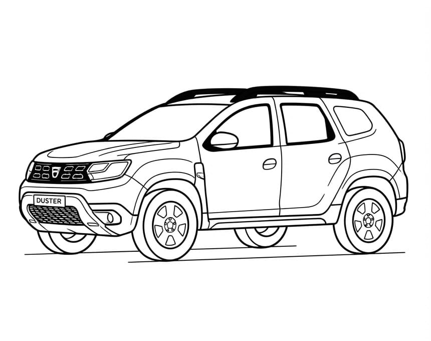 Fise de colorat cu Dacia gratuită pentru cei mici