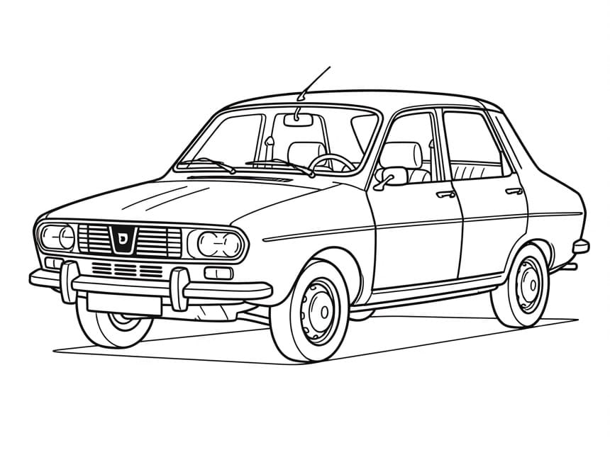 Fise de colorat cu Dacia gratuită pentru imprimare
