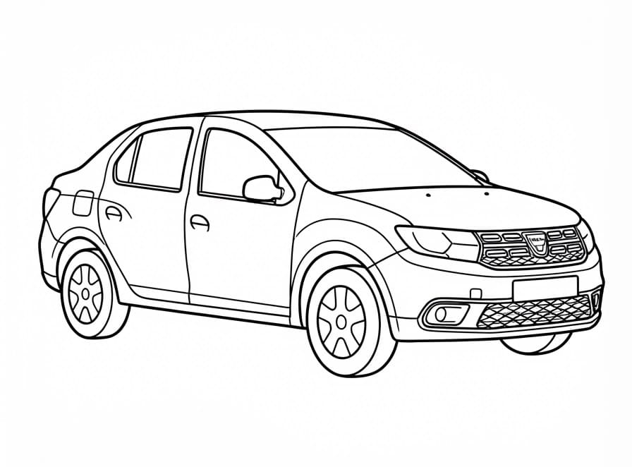 Fise de colorat cu Dacia imprimabilă gratuit