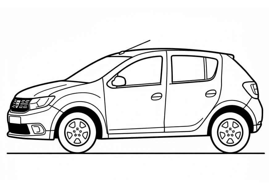 Fise de colorat cu Dacia obișnuită