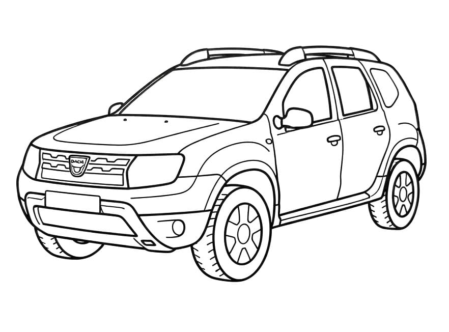 Fise de colorat cu Dacia pentru copii de 1 an