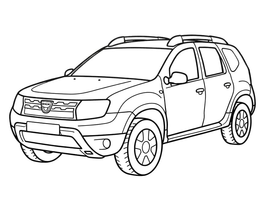 Fise de colorat cu Dacia pentru copii