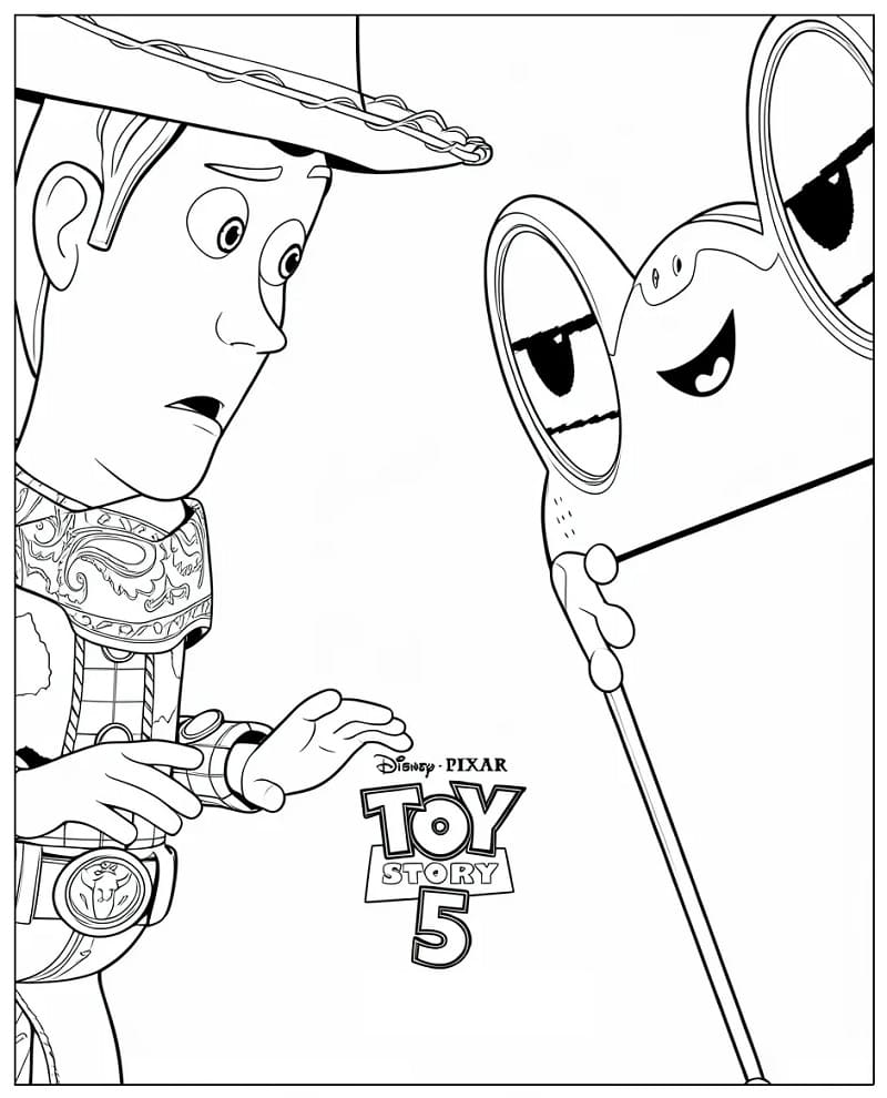 Fise de colorat cu Disney Pixar Toy Story 5