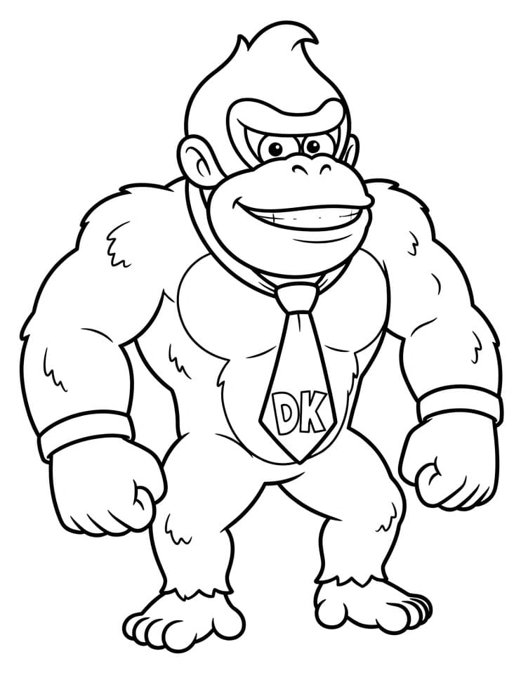Fise de colorat cu Donkey Kong animat