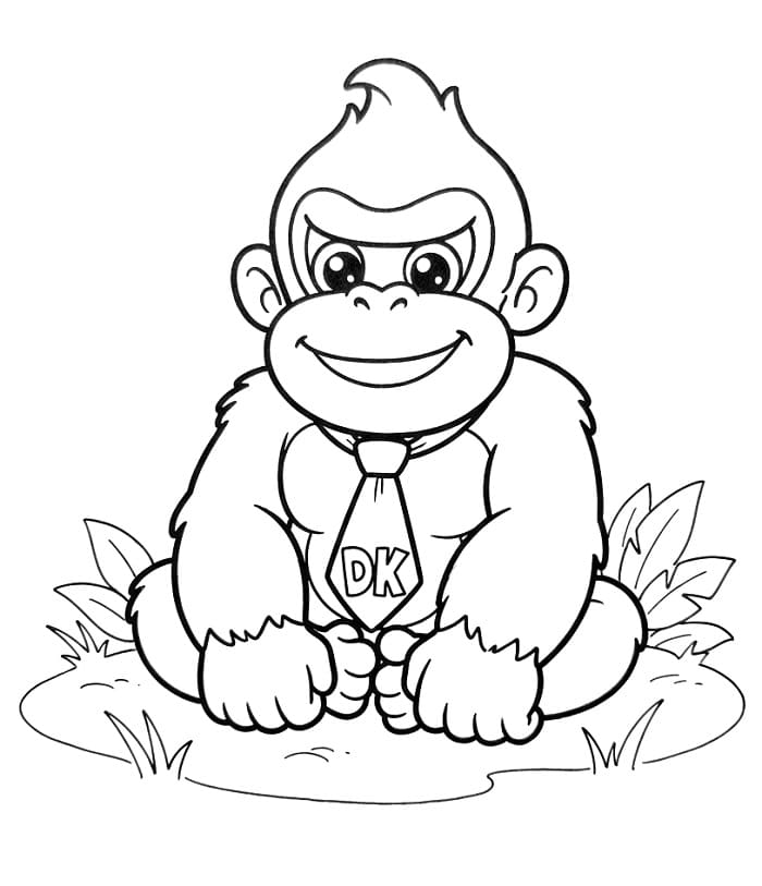 Planse de colorat cu Donkey Kong