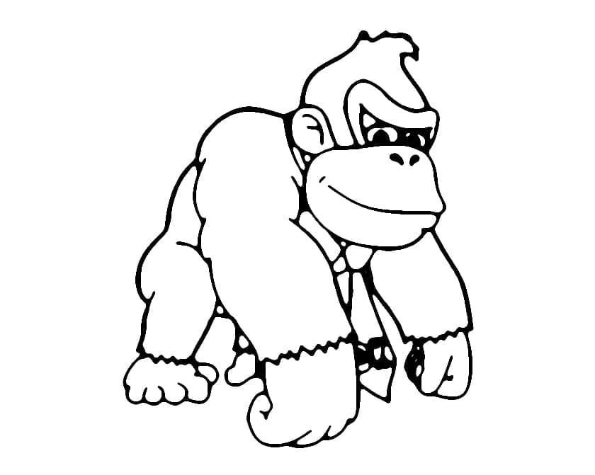 Fise de colorat cu Donkey Kong gratuit pentru imprimare