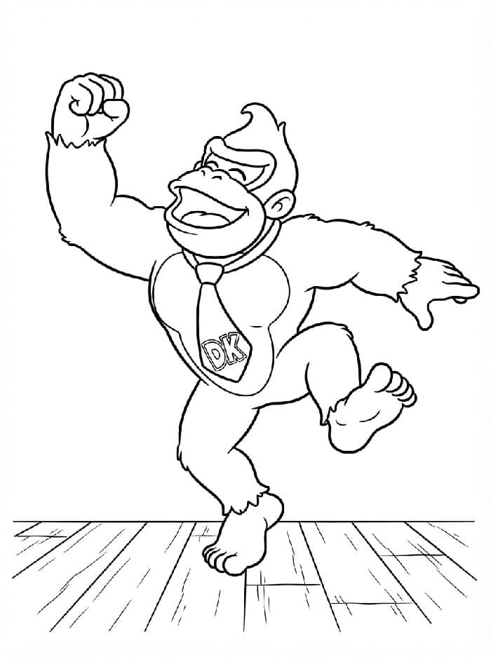 Fise de colorat cu Donkey Kong imprimabil