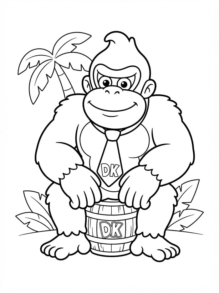 Fise de colorat cu Donkey Kong uimitor