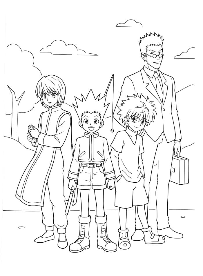 Fise de colorat cu Hunter x Hunter cool