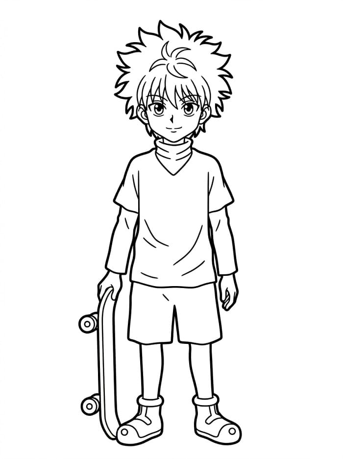 Fise de colorat cu Hunter x Hunter imprimabil