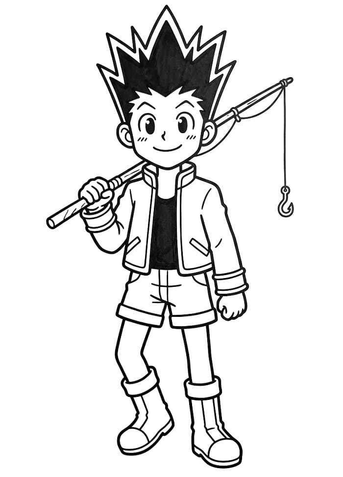 Fise de colorat cu Hunter x Hunter uimitor