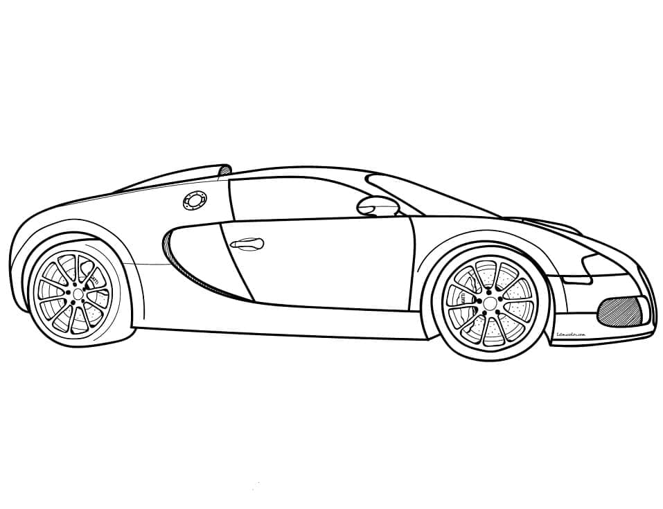 Fise de Colorat cu Imagine gratuită cu Bugatti