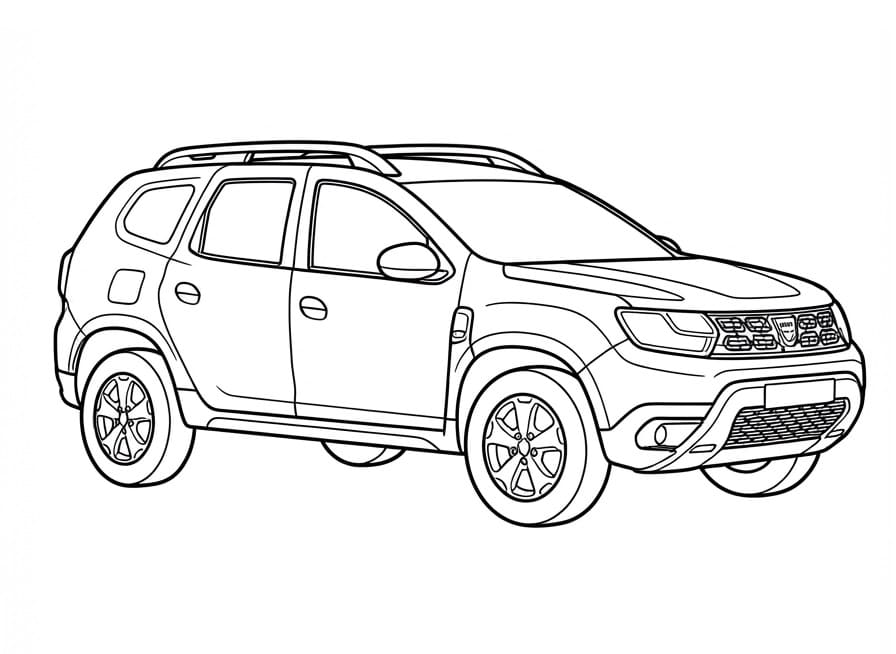 Fise de colorat cu Imagine gratuită cu Dacia